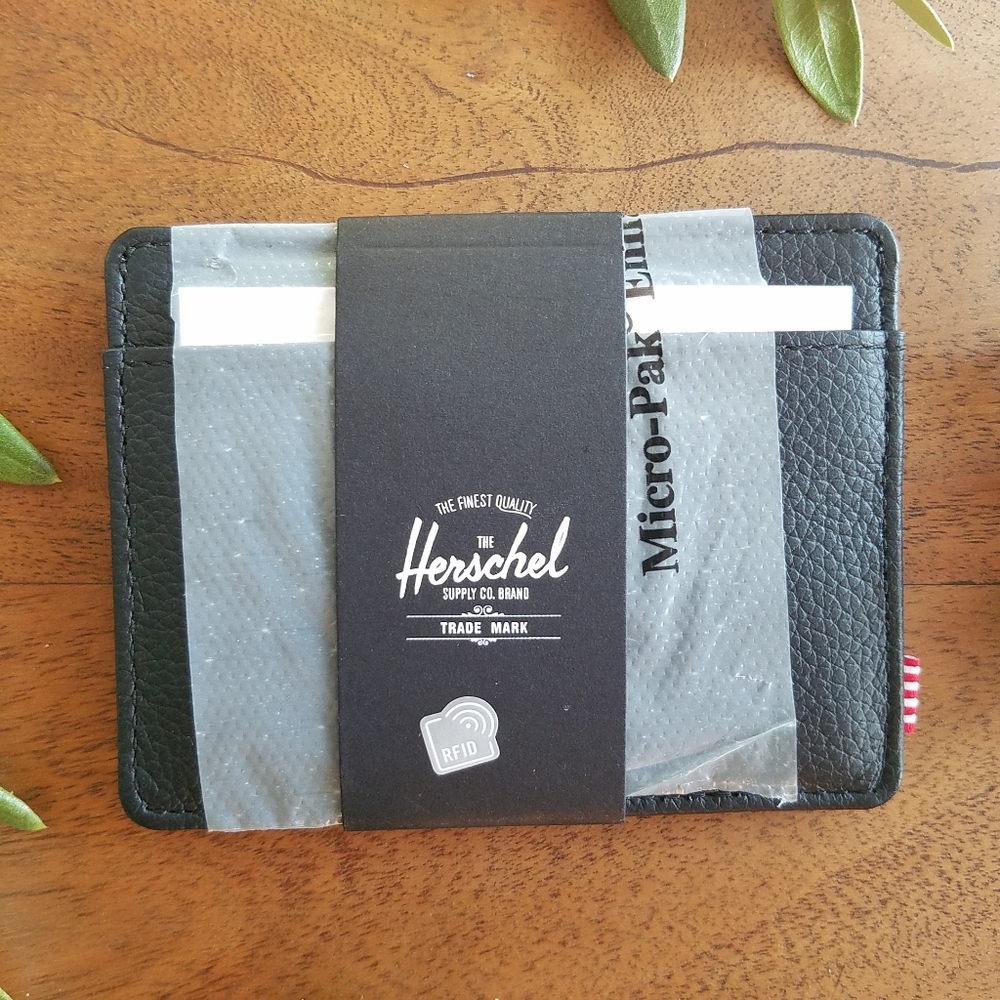 Hershel Leather Wallet Cash Cardholder Bill NWT Charlie NEW